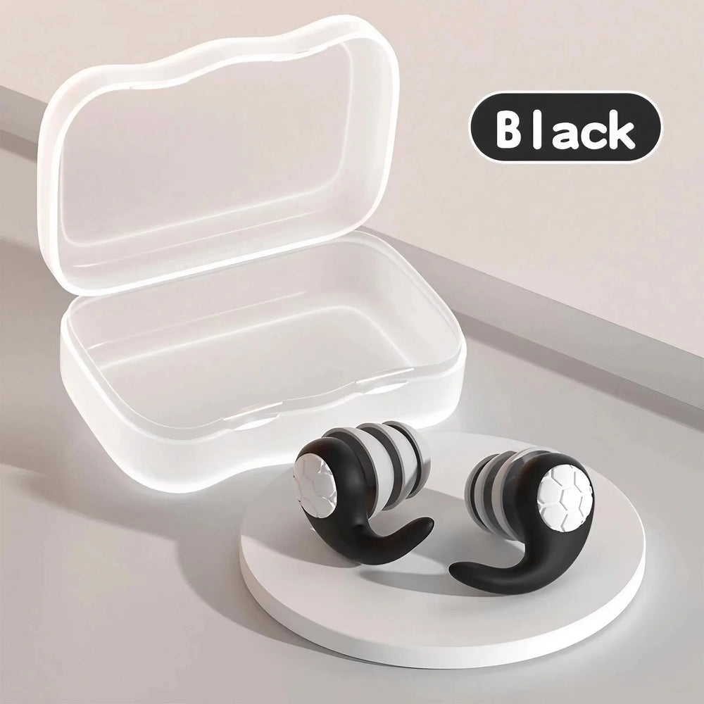 Silicone Noise Cancelling Earplugs Noise Filter Sleep Swimming Waterproof Three Layer Mute Earplugs