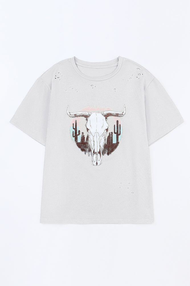 Plus-Sized Distressed Tee Shirt