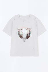 Plus-Sized Distressed Tee Shirt