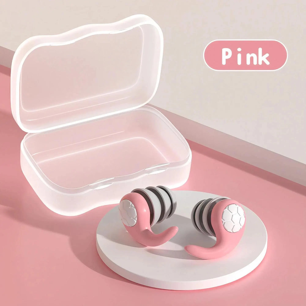 Silicone Noise Cancelling Earplugs Noise Filter Sleep Swimming Waterproof Three Layer Mute Earplugs